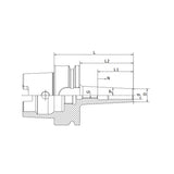 Shrink Chuck, 3°  HSK63A-SFS1/8-3.15"~(63A-SFS1/2-3.54") - Makotools Industrial Supply Tools for Metal Cutting