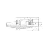 Shrink Chuck, 3°, Regular, Form A  BT40-SFRA3-135-M22~(4-240-M127) - Makotools Industrial Supply Tools for Metal Cutting