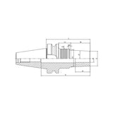 Shrink Chuck, 3°, Regular, Form A BT50-SFRA3-90-M22~(SFRA4-225-Ml 27) - Makotools Industrial Supply Tools for Metal Cutting