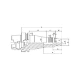 Shrink Chuck, 3°, Regular, Form A  HSK63A-SFRA3-135-M22 ~(4-240-M127) - Makotools Industrial Supply Tools for Metal Cutting