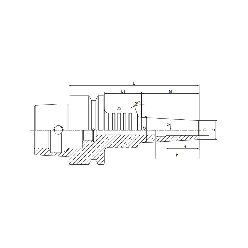 Shrink Chuck, 3°, Regular, Form B  HSK50E-SFRB6-95-M42~(SFRB16-75-M22) - Makotools Industrial Supply Tools for Metal Cutting