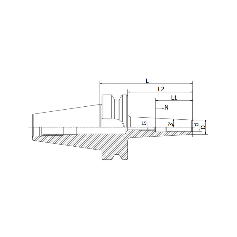 Shrink Chuck, 3° SK40-SFS03-90~(SFS16-160) - Makotools Industrial Supply Tools for Metal Cutting