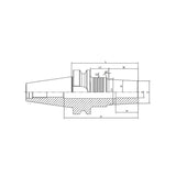 Shrink Chuck, 3°, Slim, Form A  BT30-SFSA3-60-M22~(3.175-95-M42) - Makotools Industrial Supply Tools for Metal Cutting