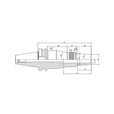 Shrink Chuck, 3°, Slim, Form A BT40-SFSA3-155-M42~210-M97 - Makotools Industrial Supply Tools for Metal Cutting