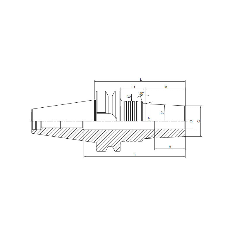 Shrink Chuck, 3°, Slim, Form A  BT50-SFSA10-110-M42~(SFSA12-195-M97) - Makotools Industrial Supply Tools for Metal Cutting