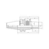 Shrink Chuck, 3°, Slim, Form A  BT50-SFSA10-110-M42~(SFSA12-195-M97) - Makotools Industrial Supply Tools for Metal Cutting