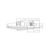 Shrink Chuck, 3°, Slim, Form A BT50-SFSA3-170-M42~(SFSA12-225-M97) - Makotools Industrial Supply Tools for Metal Cutting