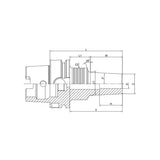 Shrink Chuck, 3°, Slim, Form A  HSK100A-SFSA3-110-M42~(6-195-M97) - Makotools Industrial Supply Tools for Metal Cutting