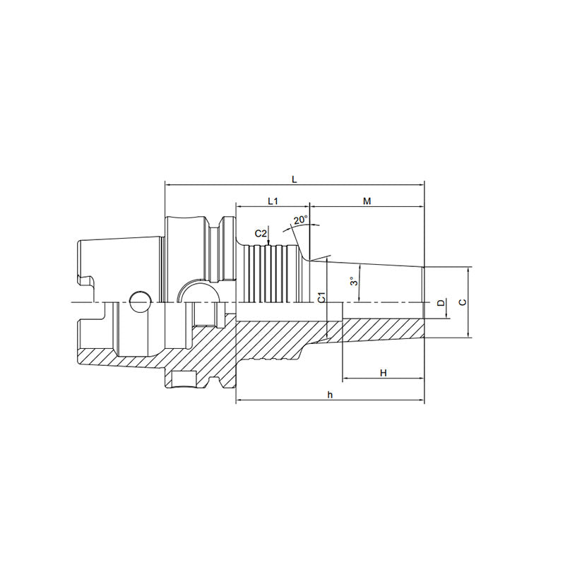 Shrink Chuck, 3°, Slim, Form A  HSK100A-SFSA8-110-M42~(12-195-M97) - Makotools Industrial Supply Tools for Metal Cutting