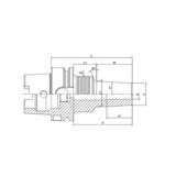 Shrink Chuck, 3°, Slim, Form A  HSK100A-SFSA8-110-M42~(12-195-M97) - Makotools Industrial Supply Tools for Metal Cutting