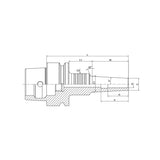 Shrink Chuck, 3°, Slim, Form A HSK40E-SFSA3-50-M22~(3.175-50-M22) - Makotools Industrial Supply Tools for Metal Cutting