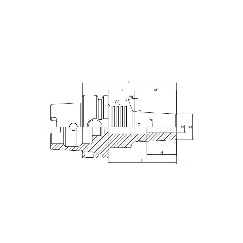 Shrink Chuck, 3°, Slim, Form A  HSK63A-SFSA3-95-M42~(HSK63A-SFSA8-180-M97) - Makotools Industrial Supply Tools for Metal Cutting