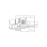 Shrink Chuck, 3°, Slim, Form A  HSK63A-SFSA10-95-M42~(12-180-M97) - Makotools Industrial Supply Tools for Metal Cutting