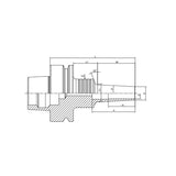 Shrink Chuck, 3°, Slim, Form A  HSK63F-SFSA3-75-M37~(12-95-M42) - Makotools Industrial Supply Tools for Metal Cutting