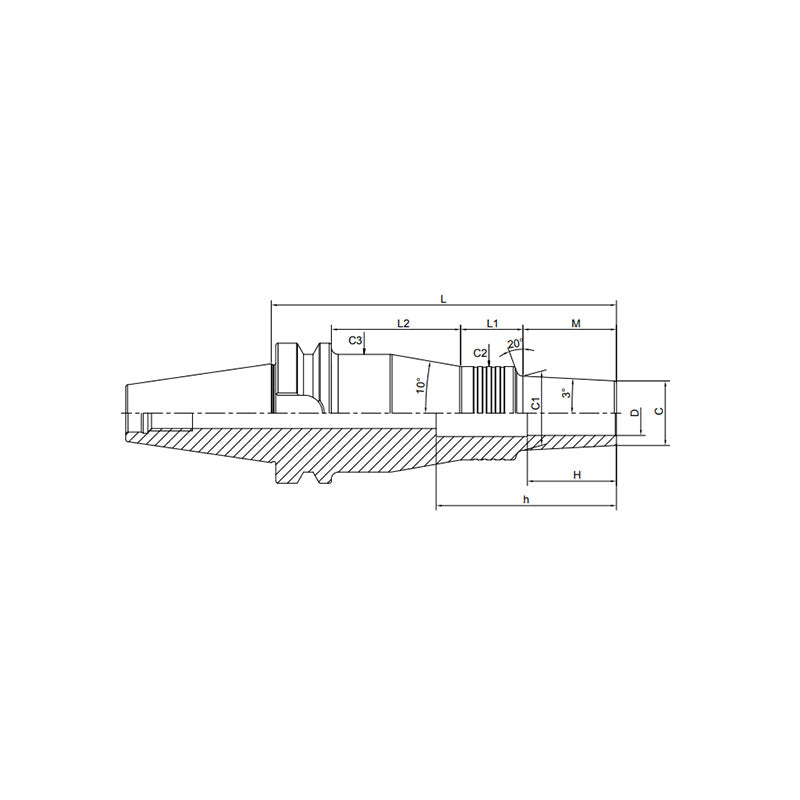 Shrink Chuck, 3°, Slim, Form B BT40-SFSB6-155-M42~(BT40-SFSB6-155-M42) - Makotools Industrial Supply Tools for Metal Cutting