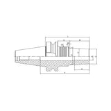 Shrink Chuck, 3°, Slim, Form B BT50-SFSB16-110-M42~(20-255-M157) - Makotools Industrial Supply Tools for Metal Cutting