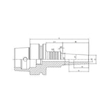 Shrink Chuck, 3°, Slim, Form B  HSK50E-SFSB6-95-M42~(20-95-M42) - Makotools Industrial Supply Tools for Metal Cutting