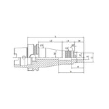 Shrink Chuck, 3°, Slim, Form B HSK63A-SFSB6-155-M42~(16-180-M67) - Makotools Industrial Supply Tools for Metal Cutting