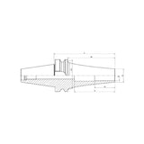 Shrink Chuck, Curved  BT50-SFSA10-165 CV~(SFFA12-285 CV) - Makotools Industrial Supply Tools for Metal Cutting