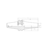 Shrink Chuck, Curved BT50-SFSA4-165CV~(SFFA8-285 CV) - Makotools Industrial Supply Tools for Metal Cutting