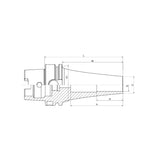 Shrink Chuck, Curved  HSK100A-SFSA12-165 CV~(SFSB20-345 CV) - Makotools Industrial Supply Tools for Metal Cutting