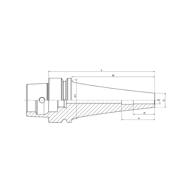 Shrink Chuck, Curved HSK32E-SFSA4-60 CV~(SFSA10-90 CV) - Makotools Industrial Supply Tools for Metal Cutting
