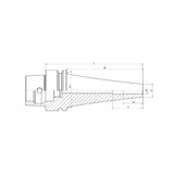 Shrink Chuck, Curved  HSK40E-SFSA4-90 CV~(SFRA10-120 CV) - Makotools Industrial Supply Tools for Metal Cutting