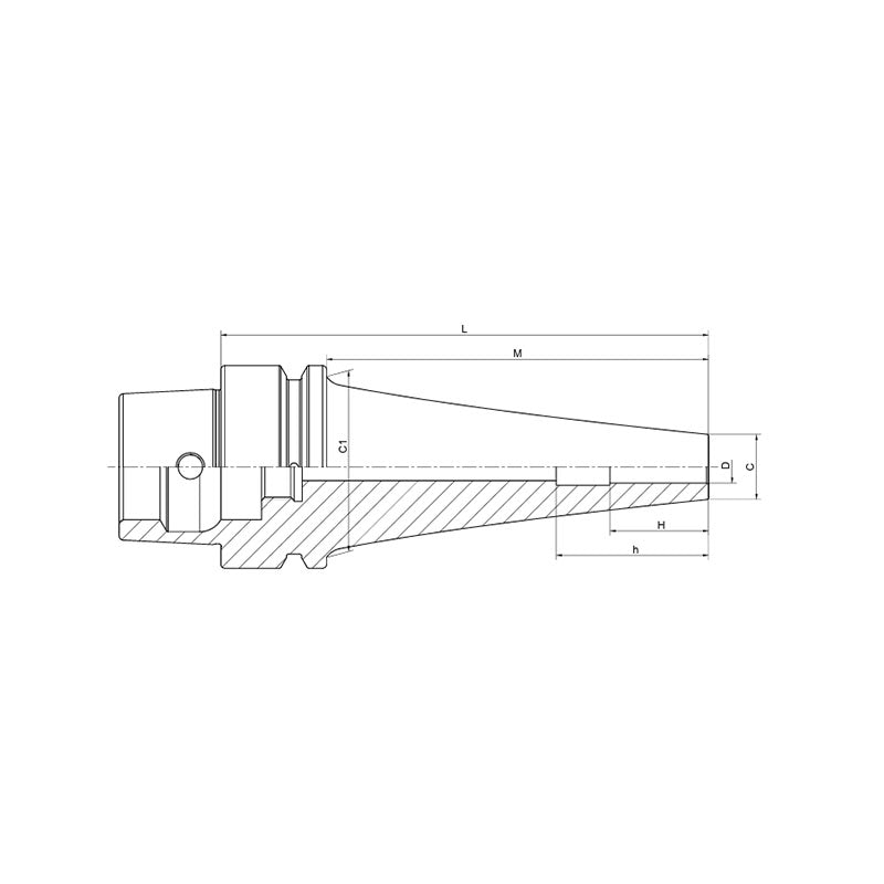 Shrink Chuck, Curved  HSK50E-SFSA4-90 CV~(SFRA10-150 CV) - Makotools Industrial Supply Tools for Metal Cutting