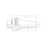 Shrink Chuck, Curved HSK63F-SFSA10-90 CV~(SFFA10-210 CV) - Makotools Industrial Supply Tools for Metal Cutting