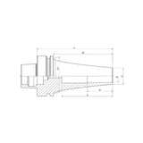 Shrink Chuck, Curved  HSK63F-SFSA4-90 CV~(SFFA6-210 CV) - Makotools Industrial Supply Tools for Metal Cutting