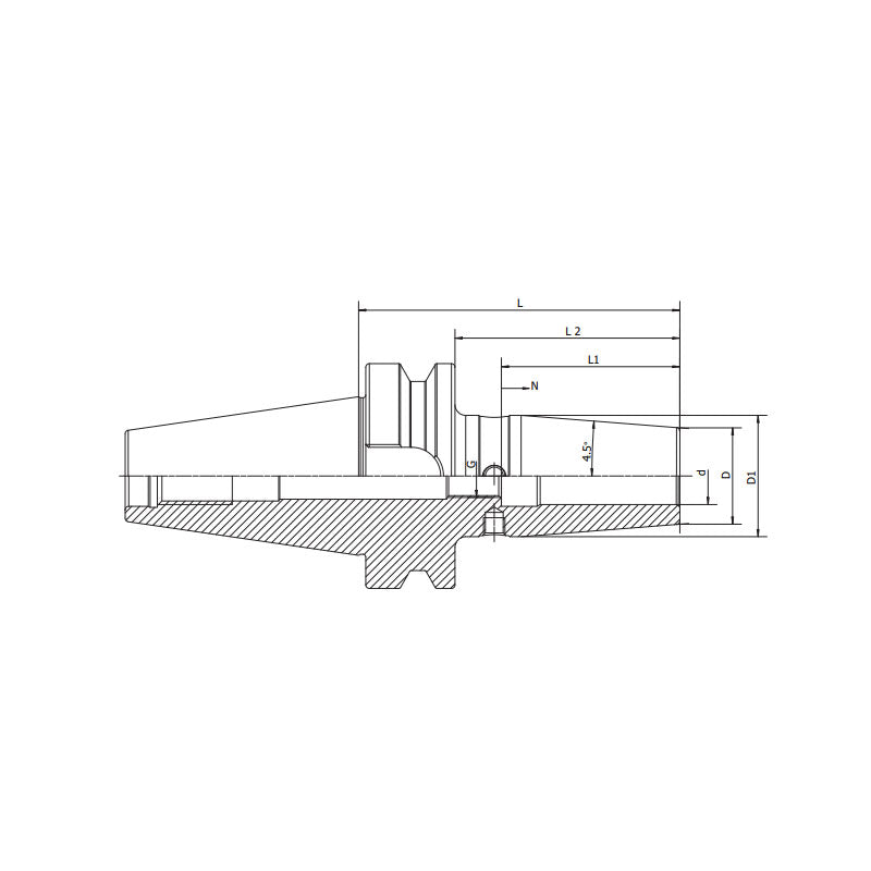 Shrink Fit Chuck 4.5°  BT40-SF08-120~(-SF32-200) - Makotools Industrial Supply Tools for Metal Cutting