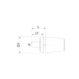 Shrink Fit ER Collet Extension ER16-SFS03-35~(SFS16-35) - Makotools Industrial Supply Tools for Metal Cutting