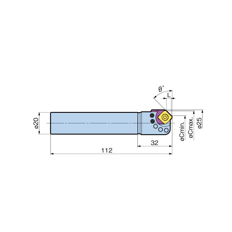 Single Insert Type Front Chamfering C-CUTTER MINI Chamfering Tool