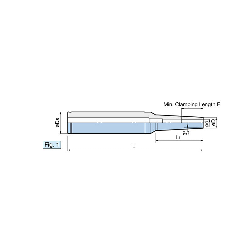 Slim Type Clamping diameter: ø4 - ø12 Shrink Fit Chuck