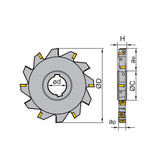 Slot milling SMP03 Kr: 90° SMP03-080/100/125/160x8/10/12/16-K27/K40-MP06/MP08/MP12-10/14/16 - Makotools Industrial Supply Tools for Metal Cutting