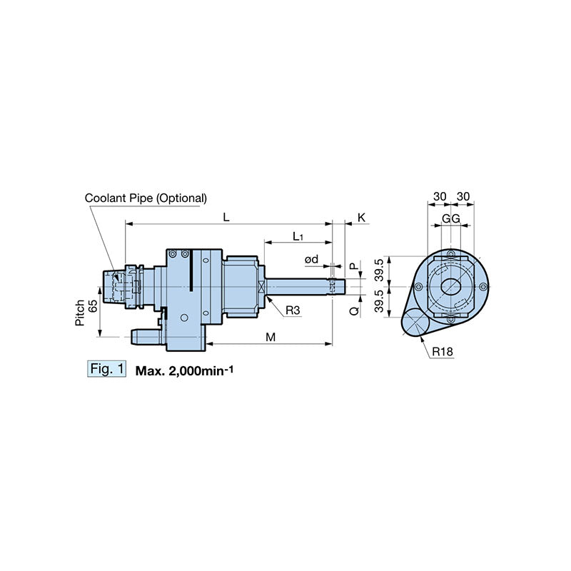 Small Bore Type  Angle Head  HSK-A 63/100