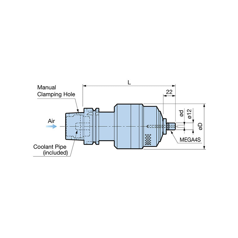 RBX Series Air Turbine Spindle Center Through Type