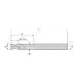 Solid Carbide End Mills •ALUFLASH • Series 2AL9 • Square End • 2 Flute • Regular Length • Medium Neck • Cylindrical Shank • Inch