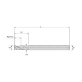 Solid Carbide End Mills •ALUFLASH • Series 2AN9 • Square End • 2 Flute • Regular Length • Regular Neck • Cylindrical Shank • Inch