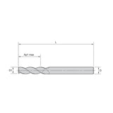 Solid Carbide End Mills •  ALUFLASH • Series 3A19 • Square End • 3 Flute • Medium Length • Cylindrical Shank • Inch