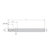 Solid Carbide End Mills •   ALUFLASH • Series 3AN9 • Square End • 3 Flute • Regular Length • Regular Neck • Cylindrical Shank • Inch