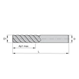 Solid Carbide End Mills • Finishers • Series 4S07 • Sharp Edge • Inch