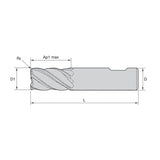 Solid Carbide End Mills • VariMill II • Series 5777 • Square End • Non-Center Cutting • 5 Flute • Metric