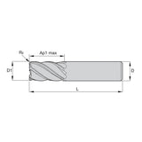 Solid Carbide End Mills • VariMill II • Series 577C • Square End • Center Cutting • 5 Flute • Metric