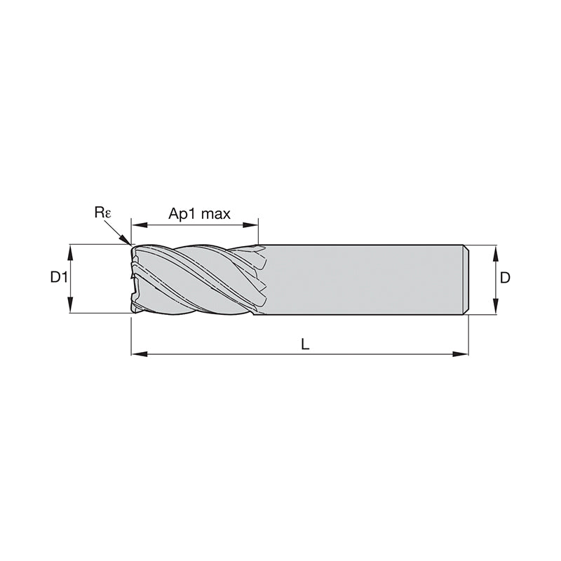 Solid Carbide End Mills • VariMill II • Series 5V0C • Square End • 5 Flute • Inch  Weldon WP15PE