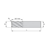 Solid Carbide End Mills • VariMill II • Series 5V0C • Square End • 5 Flute • Inch  Weldon WP15PE