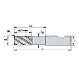 Solid Carbide End Mills • VariMill II • Series 5VNS • Square End • Neck • 5 Flute • Inch