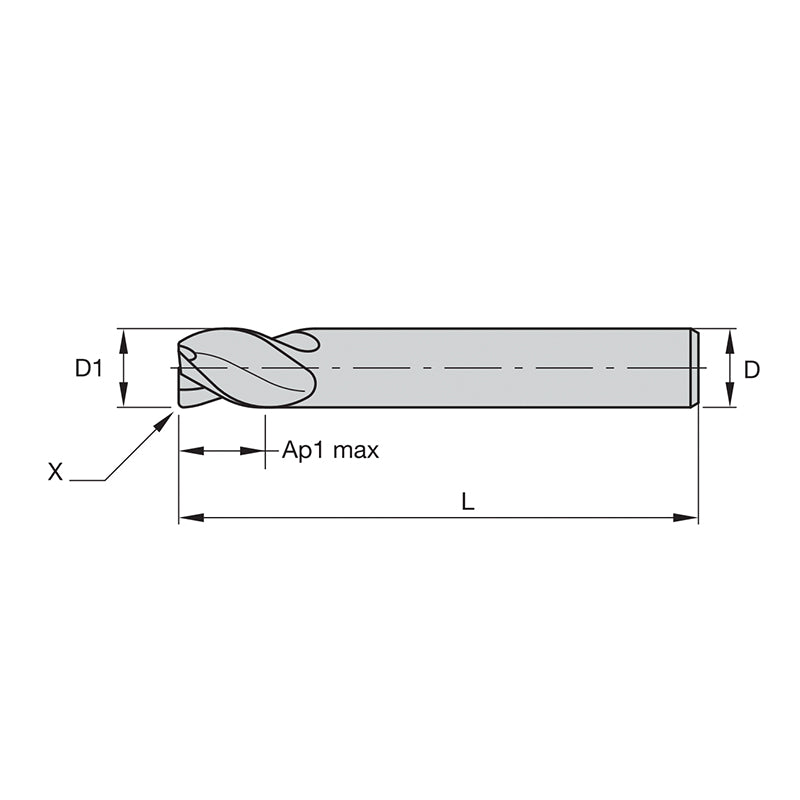 Solid Carbide End Mills • VariMill I • Series 4V0T • Square End • 4 Flute • Inch