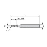 Solid Carbide End Mills • VariMill XTREME • Series 4X0E • Radiused • 4 Flute • Cylindrical Shank • Metric