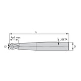 Solid Carbide End Mills •  Vision Plus • Series 7050 7060 • Ball Nose • Cylindrical Shank • Metric